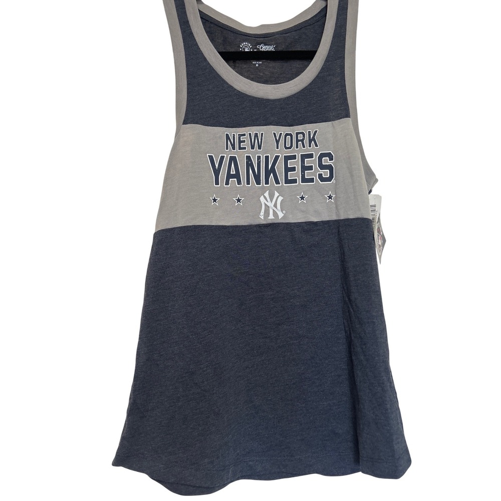 Campus Lifestyle New York Yankees Tank Top‎ Womens XS Navy Gray MLB Colorblock